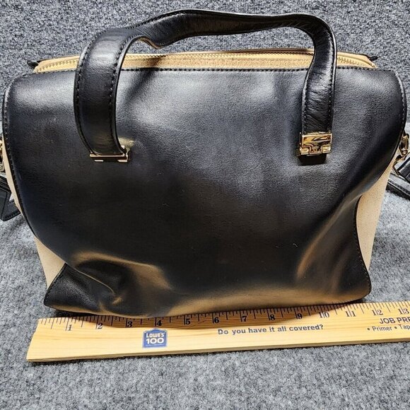 Kate Spade Parker Street Allena Doctor Satchel Black and Tan Leather Suede - Picture 13 of 16